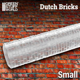 GSW: Rolling Pin Small DUTCH Bricks - Textúrovací valček (tehly)